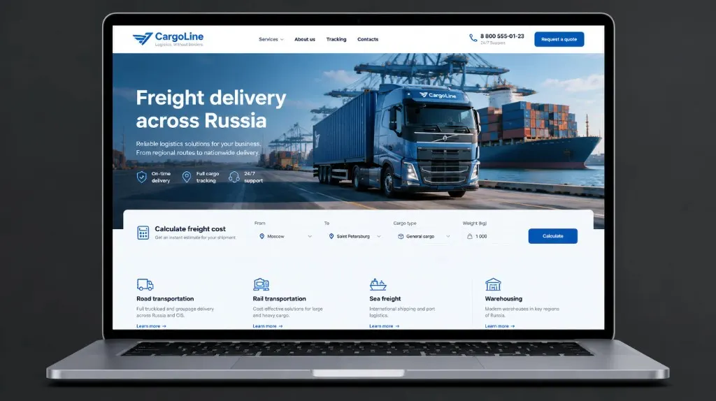 Интерфейс проекта CargoLine