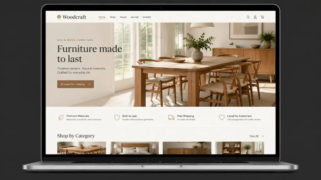 Интерфейс проекта Woodcraft